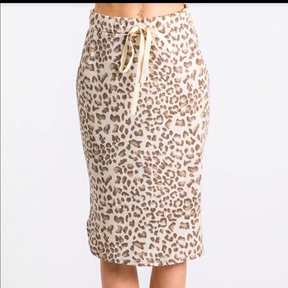 7th Ray animal print skirt